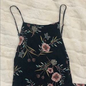 Open Back Floral Halter Dress